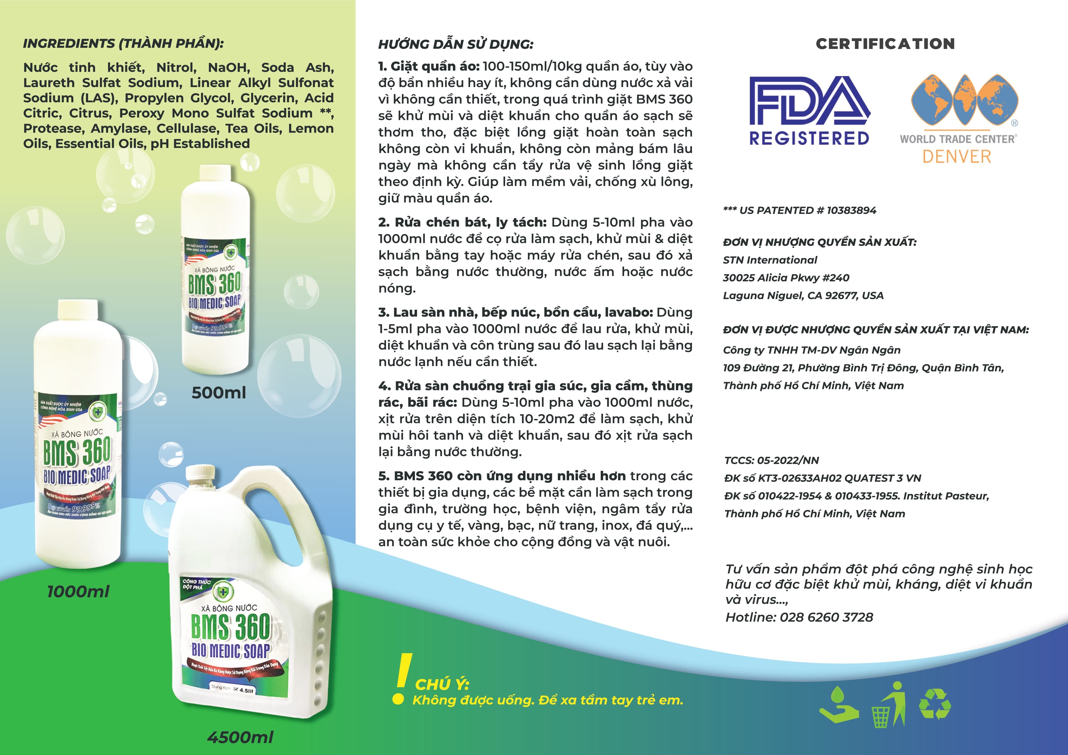 Xà bông nước BMS 360 9