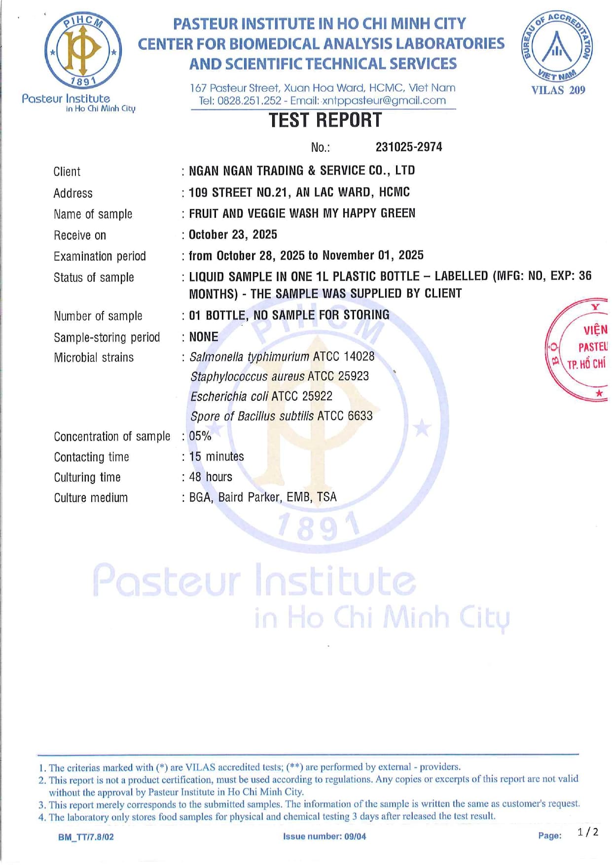 Nước rau củ quả Happy Green certificate 1