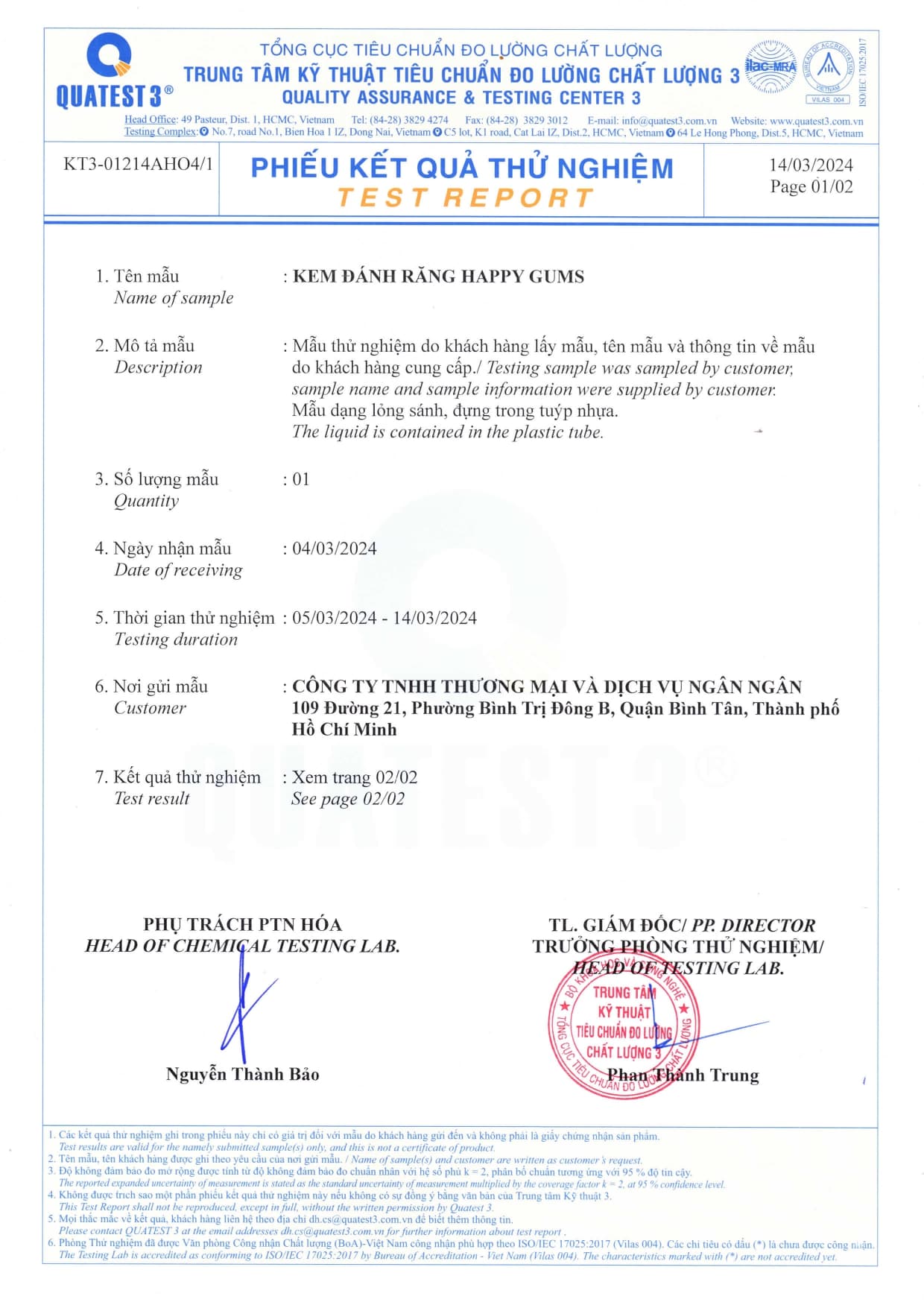 Kem đánh răng Happy Gums certificate 1